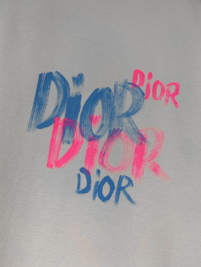 Dior Graffiti LOGO Short Sleeve T-shirt
