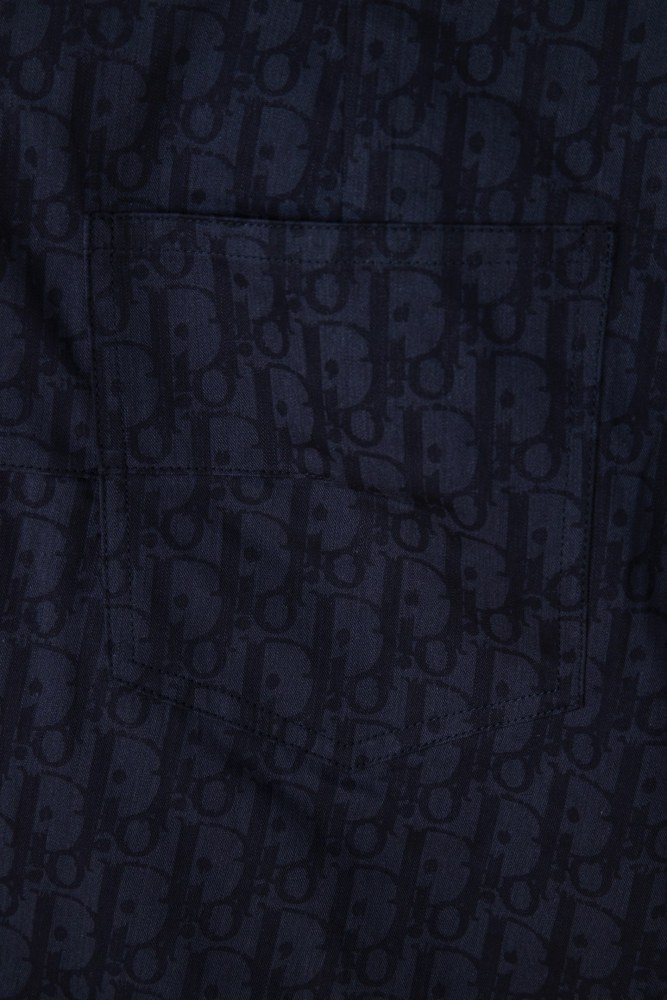 DIOR Bermuda Dior Oblique Denim di cotone blue