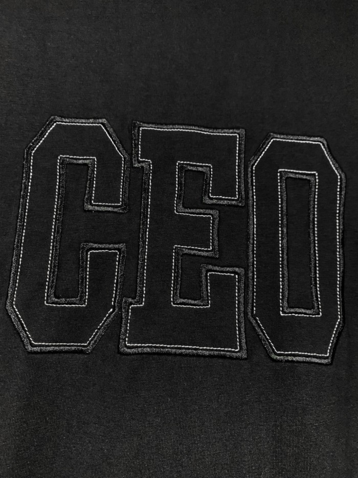 Balenciaga Ceo Team Logo Boxy T-shirt in Heather Grey/Black