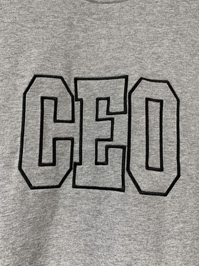 Balenciaga Ceo Team Logo Boxy T-shirt in Heather Grey/Black