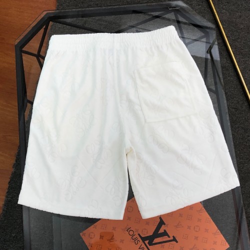 LOEWE Relaxed fit Shorts in cotton White / Black