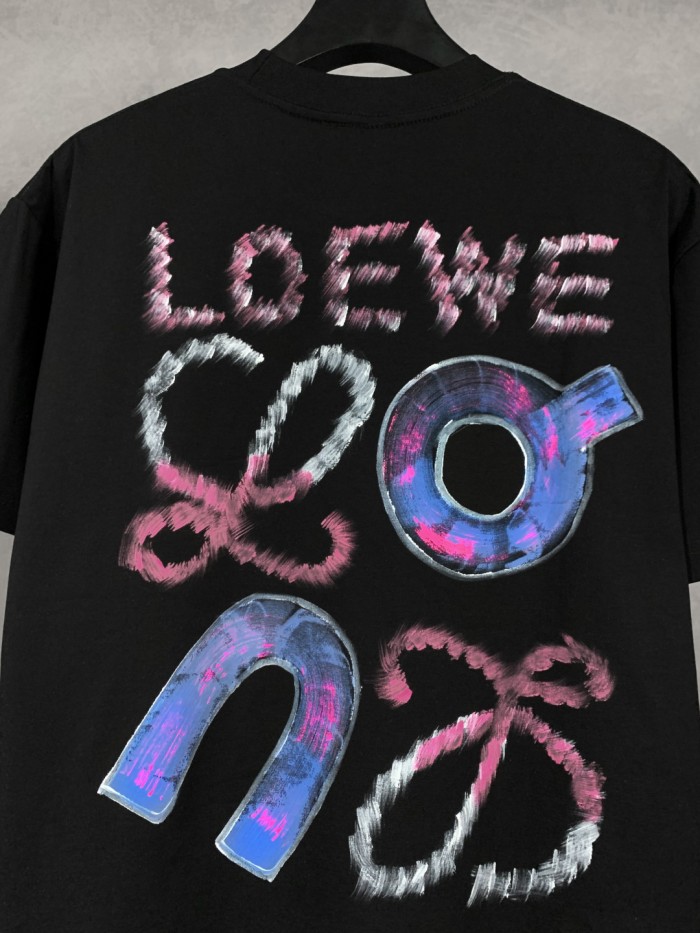 Loewe LOGO hand-painted round neck short-sleeved T-shirt