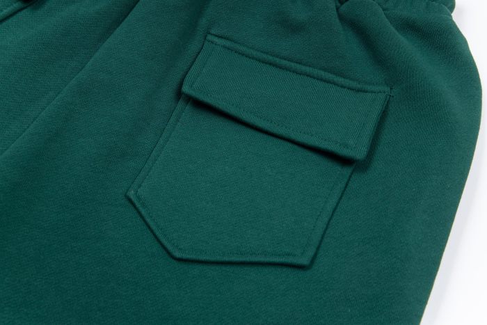 Rhude Green Logo Sweat Shorts