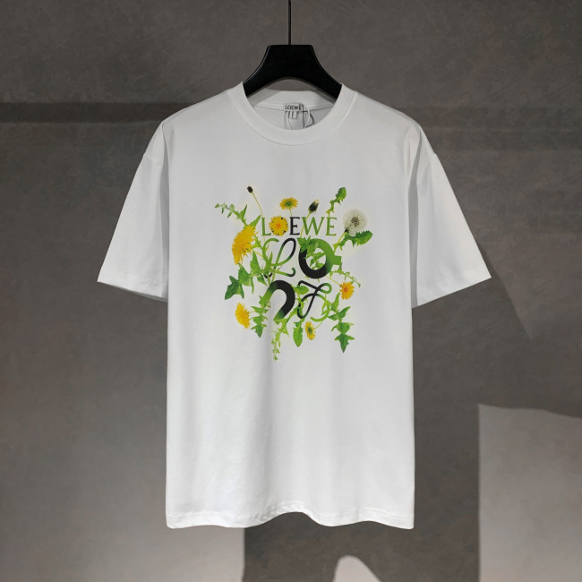 Loewe - Anagram Flowers Embroidered Cotton-Jersey T-shirt