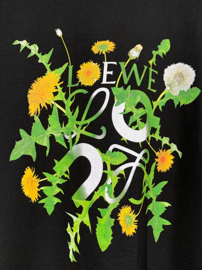 Loewe - Anagram Flowers Embroidered Cotton-Jersey T-shirt