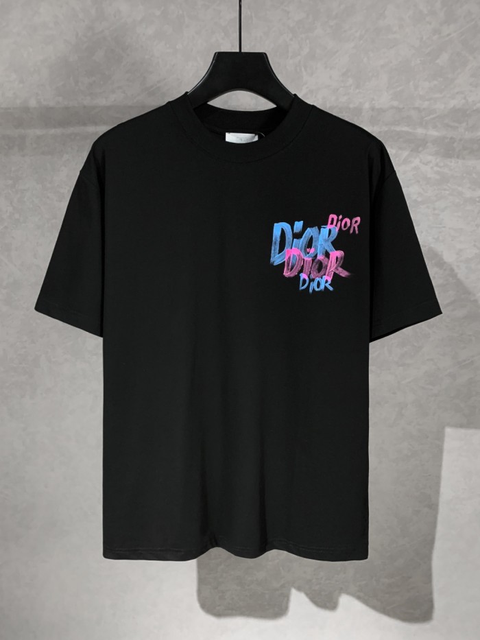 Dior Graffiti LOGO Short Sleeve T-shirt