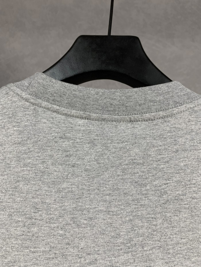 Balenciaga Ceo Team Logo Boxy T-shirt in Heather Grey/Black