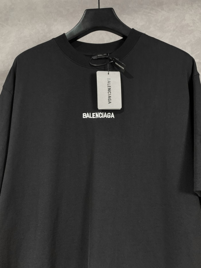 Balenciaga Men's Uniform Merch Oversized T-shirt in Black Faded