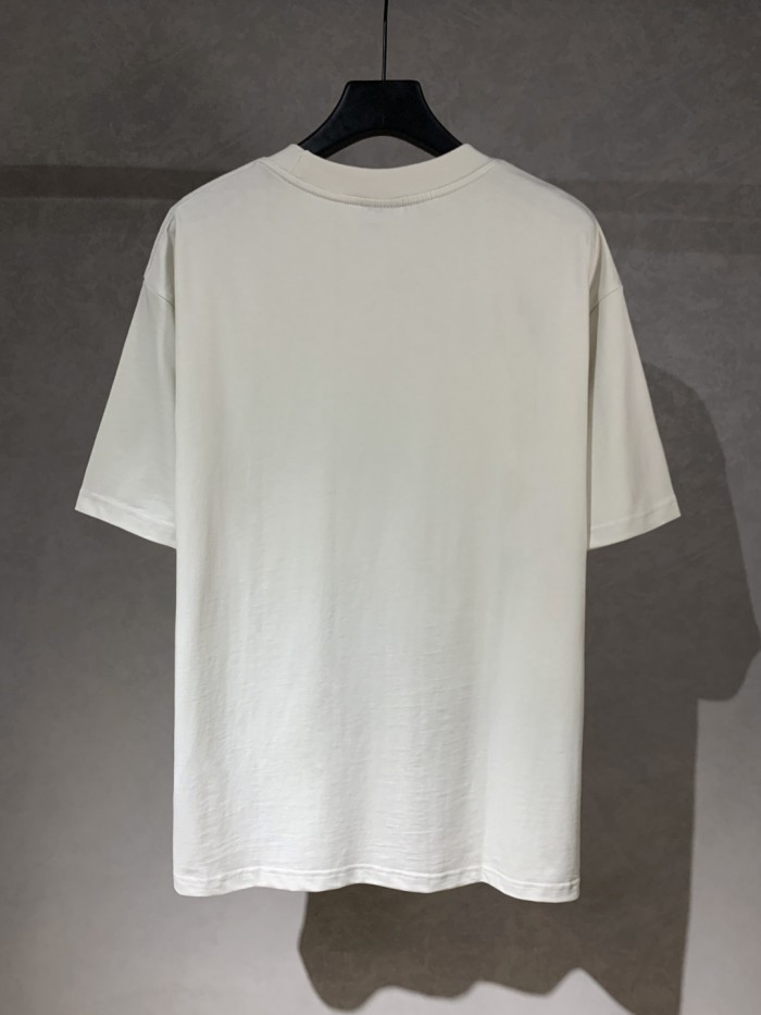 Balenciaga Hand-painted wheat ears short-sleeved T-shirt