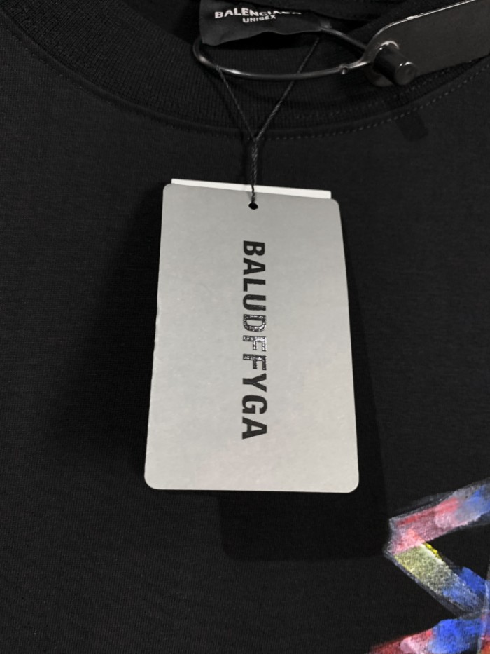 Balenciaga painted BB short-sleeved T-shirt
