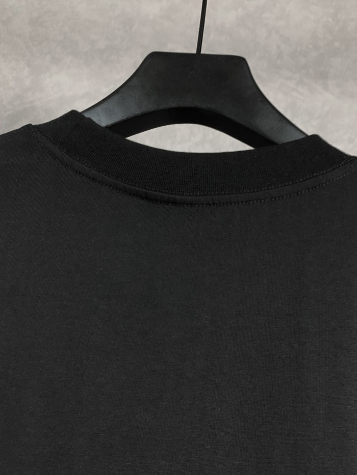 Balenciaga Ceo Team Logo Boxy T-shirt in Heather Grey/Black