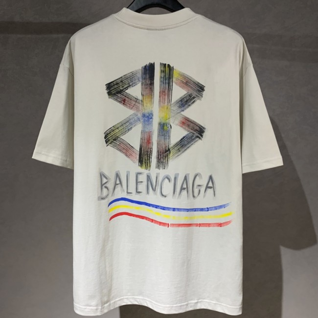 Balenciaga painted BB short-sleeved T-shirt