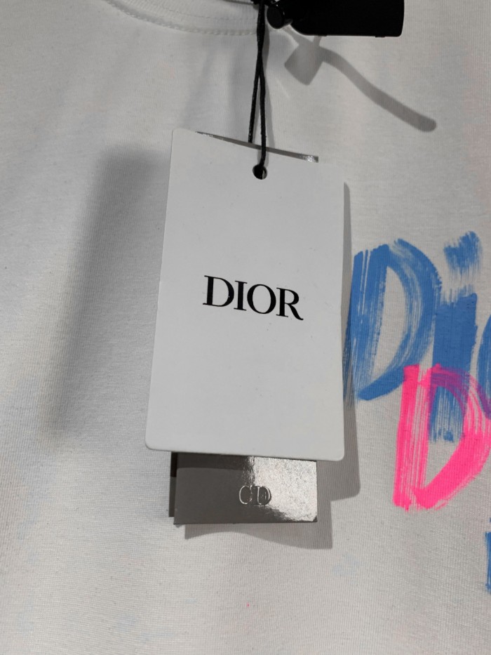 Dior Graffiti LOGO Short Sleeve T-shirt