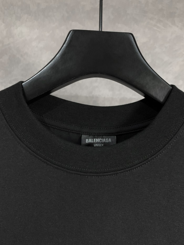 Balenciaga Men's Uniform Merch Oversized T-shirt in Black Faded