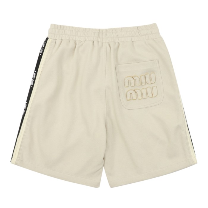 MiuMiu embroidered logo shorts
