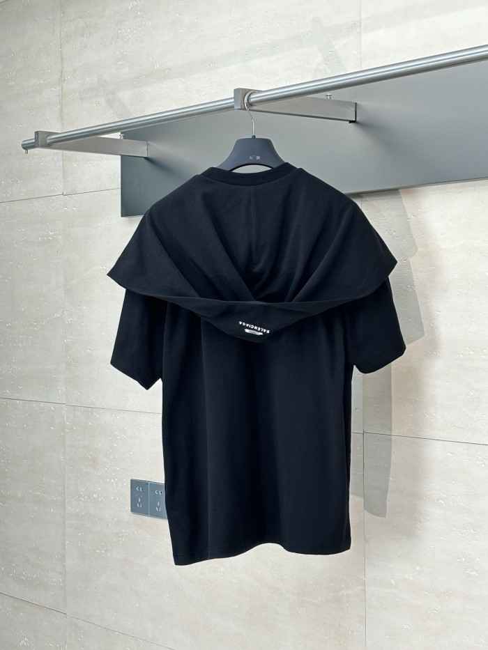 Balenciaga Fake two-piece four-sleeve cape short-sleeved T-shirt