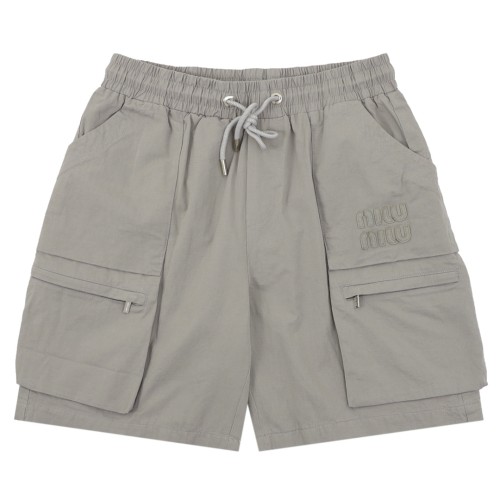 MiuMiu Embroidered Logo Cargo Shorts
