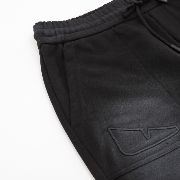 Fendi Monster Eyes Embroidered Washed Shorts