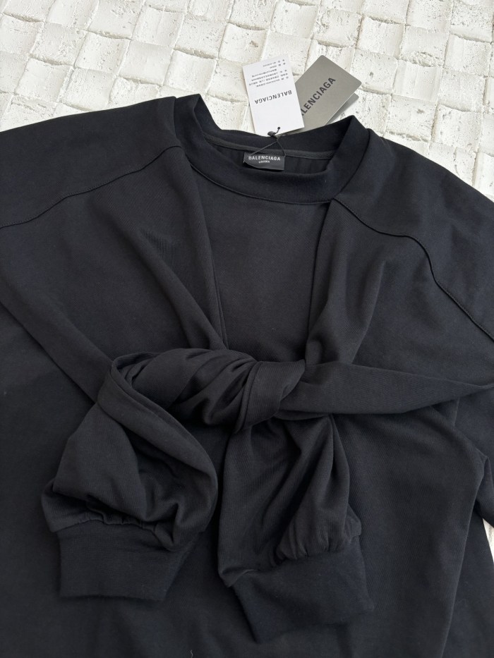 Balenciaga Fake two-piece four-sleeve cape short-sleeved T-shirt