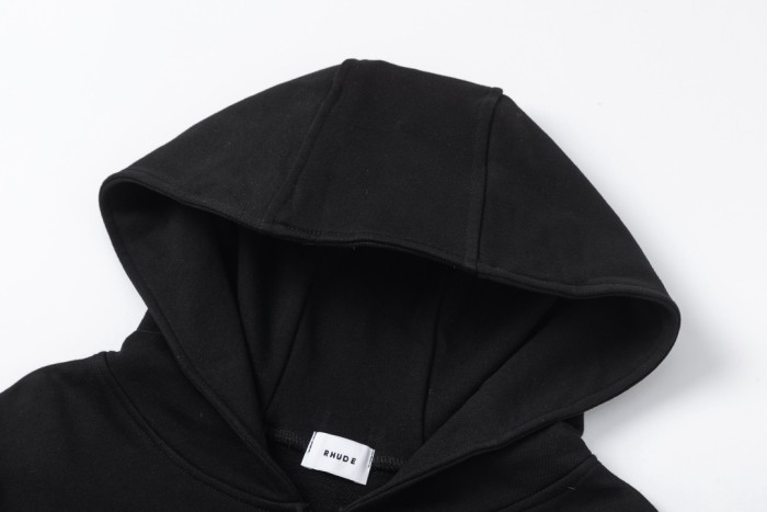 Rhude SSENSE Exclusive Black Script Hoodie