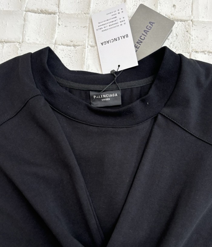 Balenciaga Fake two-piece four-sleeve cape short-sleeved T-shirt