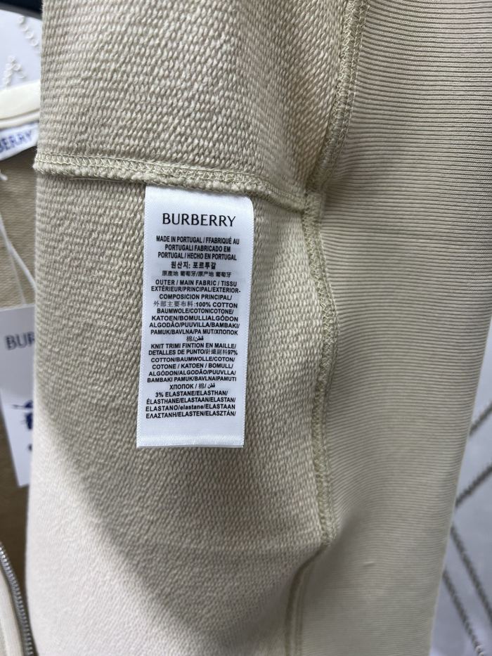 Burberry Check Label Cotton Full-Zip Hoodie