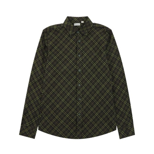 Burberry Khaki Check Cotton Shirt