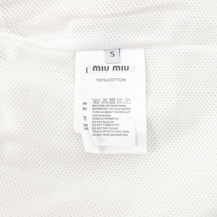 MiuMiu embroidered logo shorts