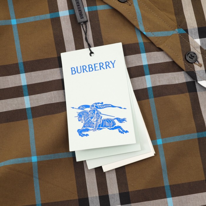 Burberry Regular Fit Check Cotton Shirt in Snug - Men