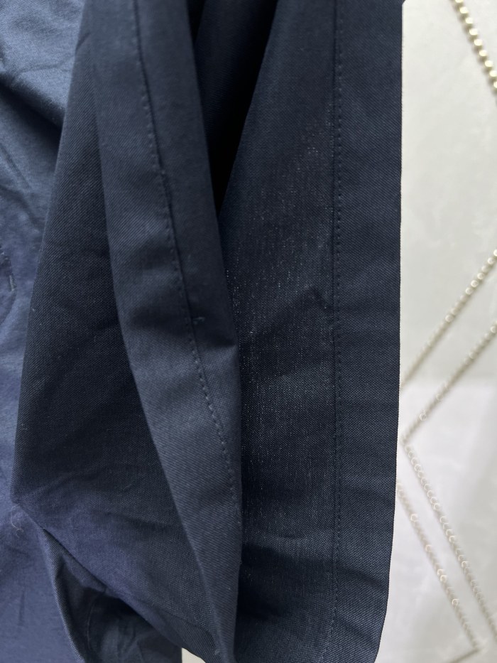 GUCCI Oxford cotton shorts with embroidery in navy