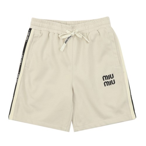 MiuMiu embroidered logo shorts