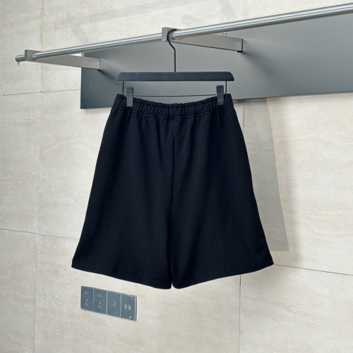 Balenciaga Logo Cotton Shorts - Black