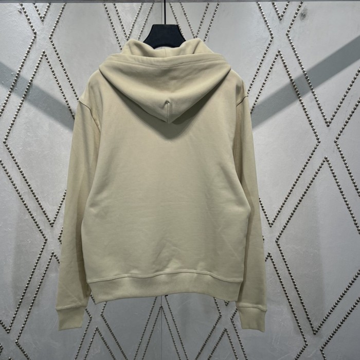 Burberry Check Label Cotton Full-Zip Hoodie
