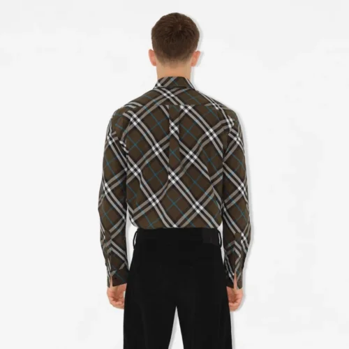 Burberry Regular Fit Check Cotton Shirt in Snug - Men