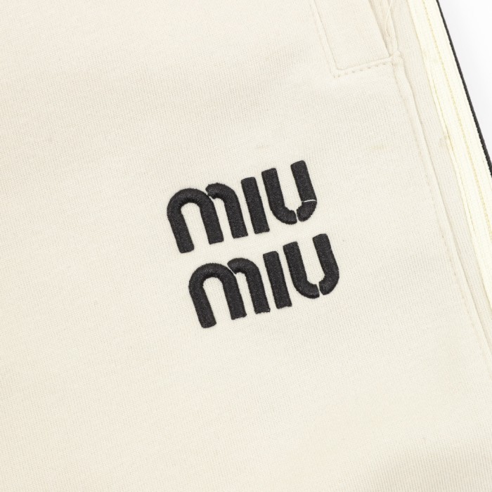 MiuMiu embroidered logo shorts