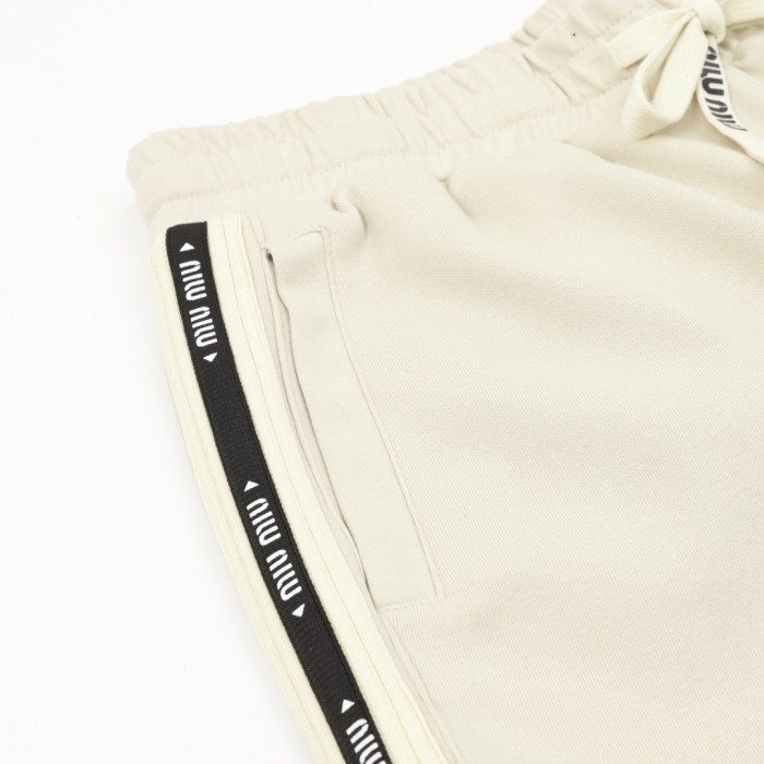 MiuMiu embroidered logo shorts