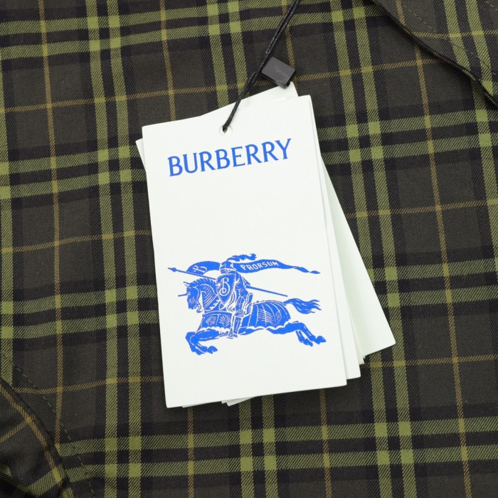 Burberry Khaki Check Cotton Shirt