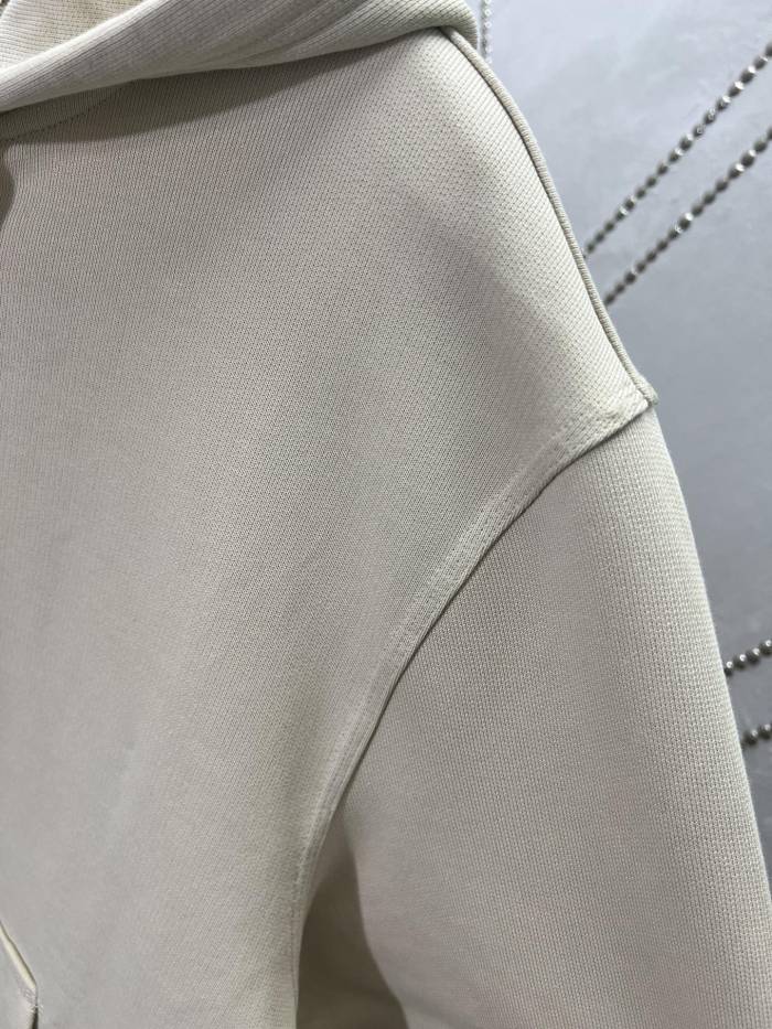 Burberry Check Label Cotton Full-Zip Hoodie