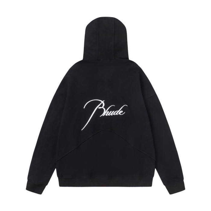 Rhude SSENSE Exclusive Black Script Hoodie