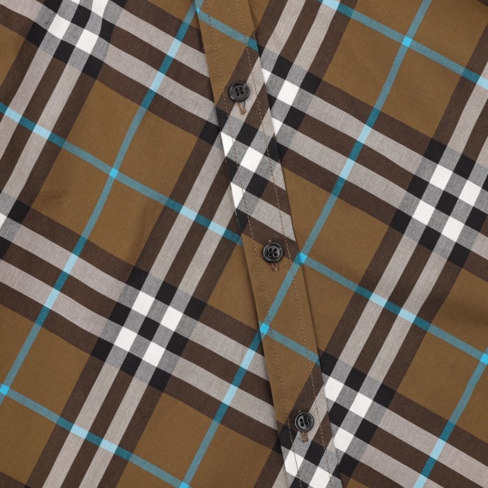 Burberry Regular Fit Check Cotton Shirt in Snug - Men