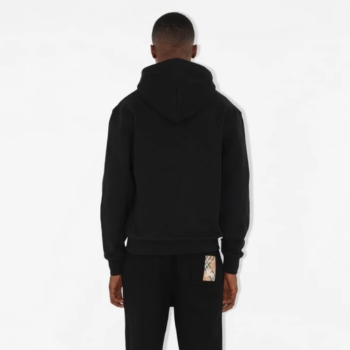 Burberry Check Label Cotton Full-Zip Hoodie