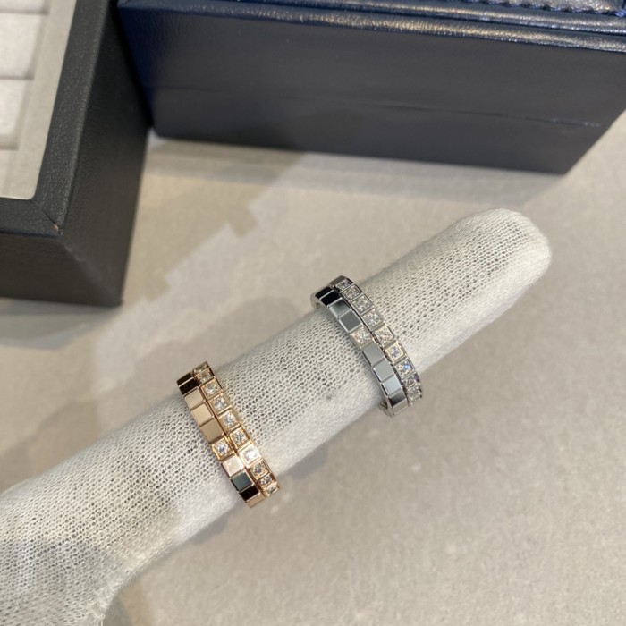 Luxury Ring Ice Cube Chopard Gold and Silver
