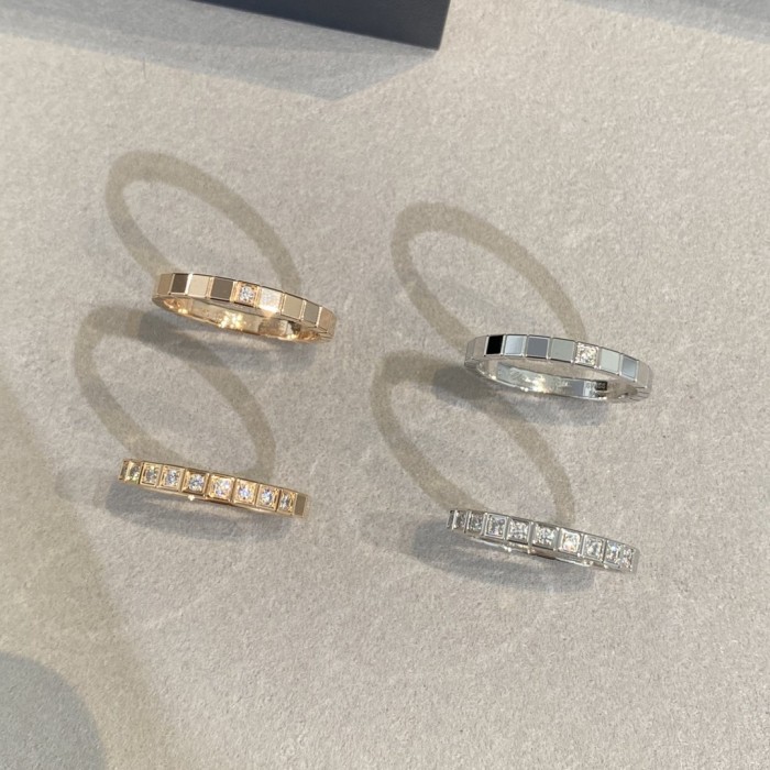 Luxury Ring Ice Cube Chopard Gold and Silver