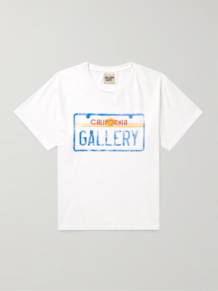 Gallery Dept. Logo-Print Cotton-Jersey T-Shirt - White