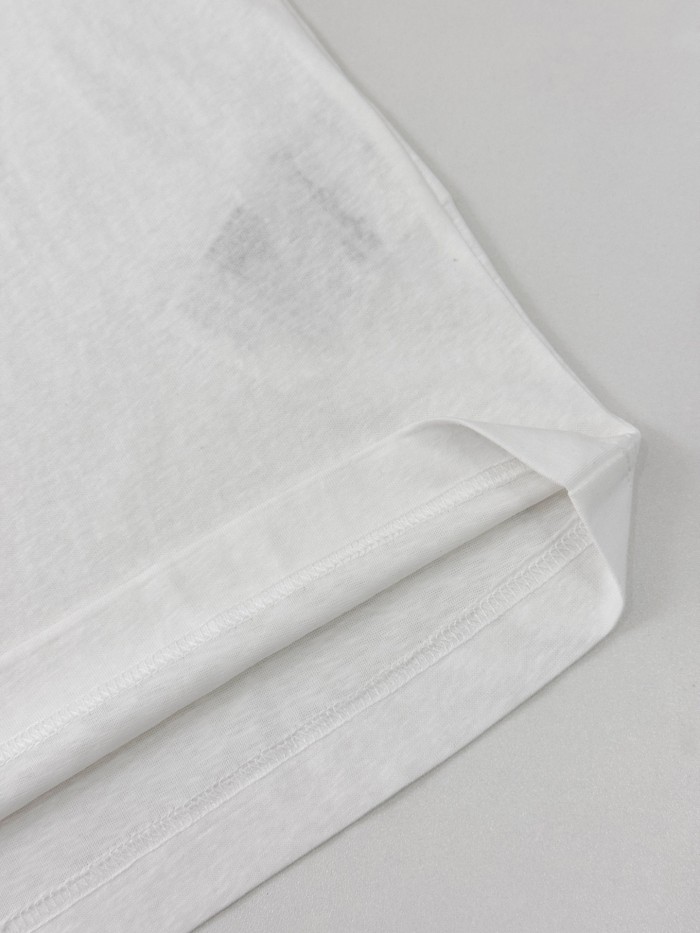 Acne Studios Distressed logo cotton and hemp T-shirt
