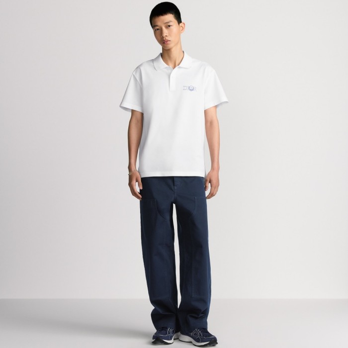 DIOR AND HYLTON NEL-polo Witte katoenpiqué