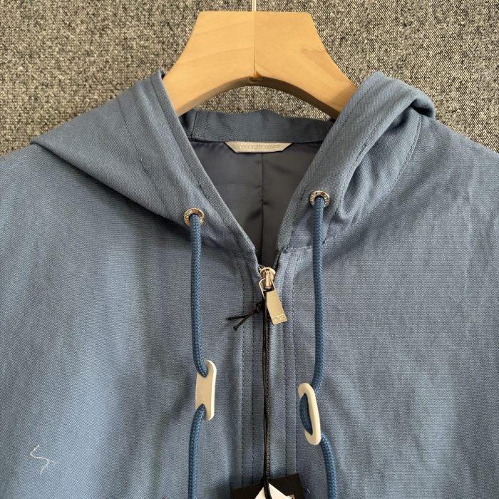 DIOR AND HYLTON NEL Oversized Shirt White Cotton Poplin with Blue Stripes