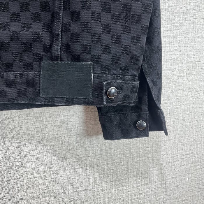 Louis Vuitton Flocked Damier Denim Trucker Jacket - Men