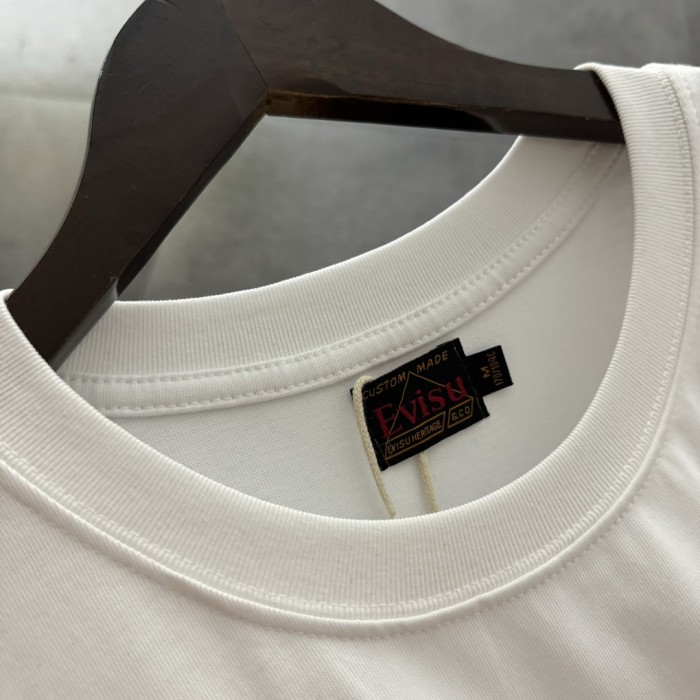 EVISU ZIP-UP DARUMA AND FORTUNE CAT PRINT T-SHIRT  REVERSIBLE