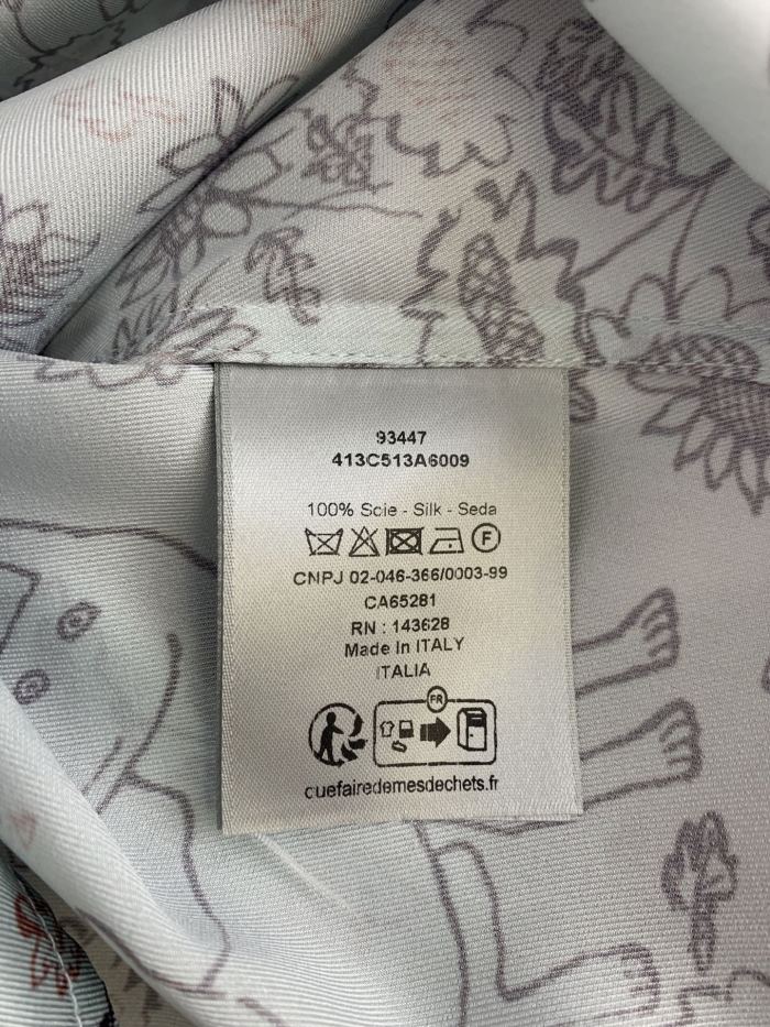 DIOR AND HYLTON NEL Shirt Green Silk Twill